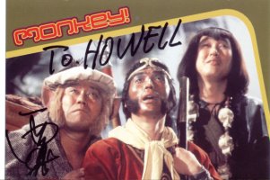 Toshiyuki Nishida autograph on Monkey postcard